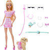 Barbie Twinning Looks Fashion Doll with Pet Dog, Matching Pink Clothes & Accessories, Blonde