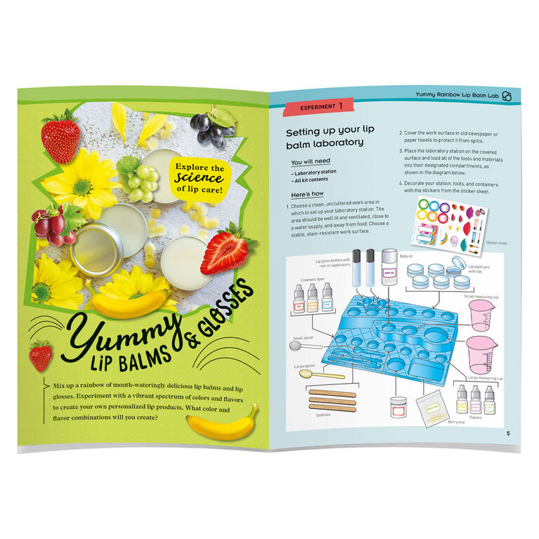 Laboratoire de baume à lèvres "Yummy Rainbow" (arc-en-ciel)