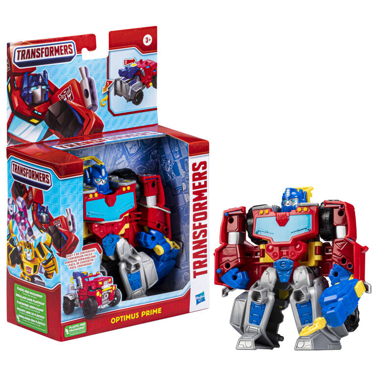 Transformers Optimus Prime Converting Toy With Truck Hauling Hook Feature, 4.5-Inch Action Figure