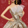 Barbie Signature 2025 Holiday Barbie Fashion Doll, Seasonal Collector, Light Brown Hair with Silver & Gold Gown