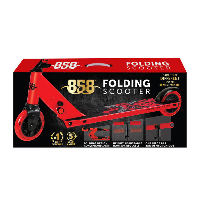 Ride 858 2 Wheel Folding Scooter-Red