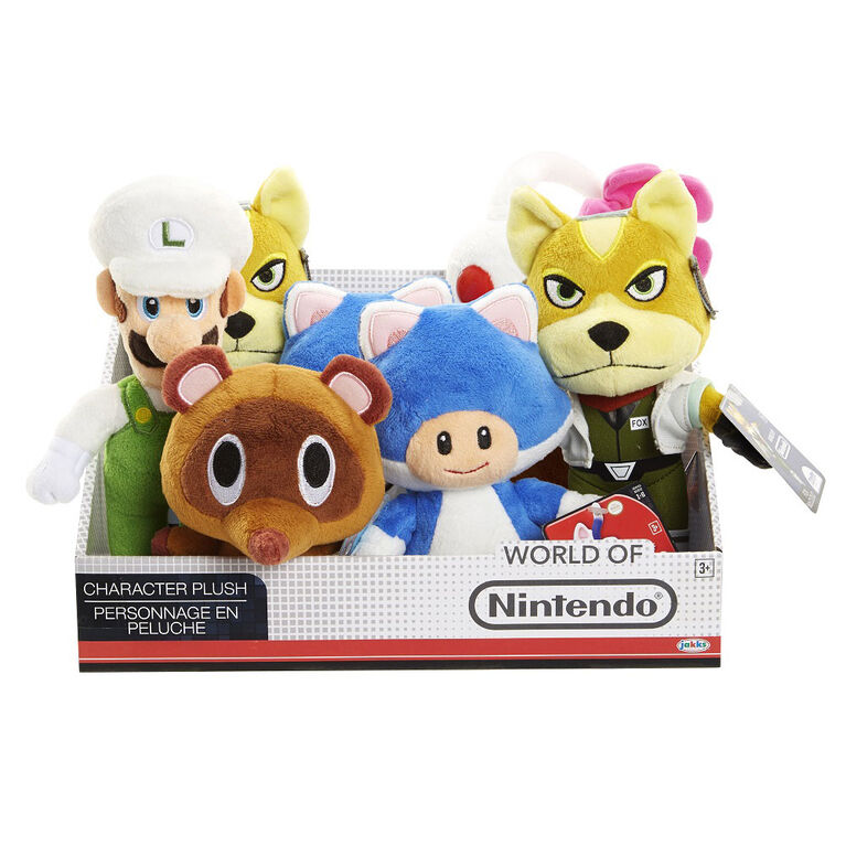 Nintendo -  World of Nintendo Plush Wave 6 - Fire Luigi, White Pikmin,Timmy and Tommy, Star Fox and Toad Chat