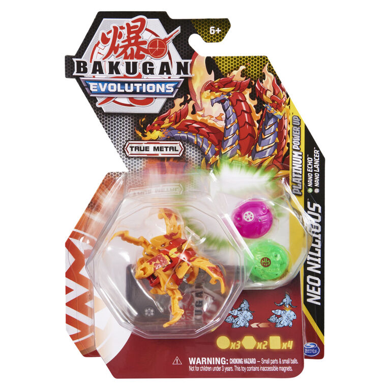 Bakugan Evolutions, Neo Nillious with Nano Echo and Lancer Platinum Power Up Pack