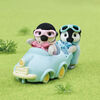 Calico Critters Penguin Babies Ride 'N Play, Set of 2 Collectible Doll Figures with Pushcart Accessory