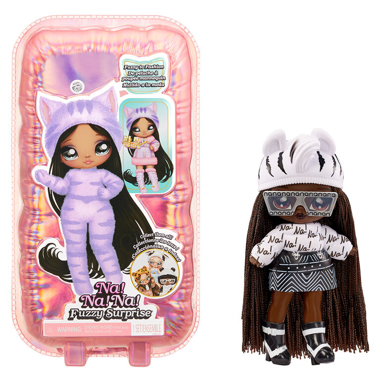 Na Na Na Fuzzy Surprise Series 1 Zara Zebra 7" Fashion Doll