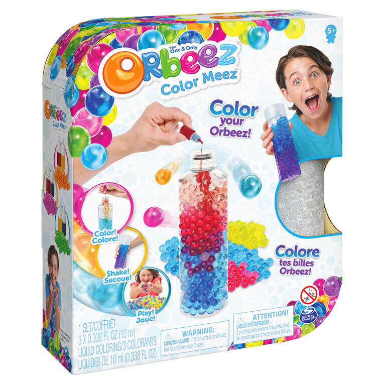 Orbeez, Kit d'activité Color Meez avec 400 billes Orbeez gonflées et 800 petites billes Orbeez à faire gonfler, colorer et personnaliser