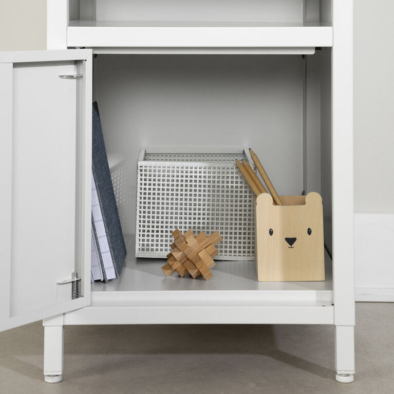 Sweedi Metal 1-Door Nightstand White