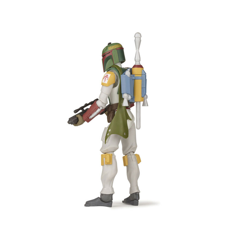 Star Wars Galaxy of Adventures Boba Fett Toy 5-inch Scale Action Figure with Fun Projectile Feature