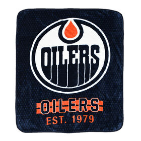 Couverture douce en peluche des Oilers de Edmonton de la LNH (40 x 50 pouces)