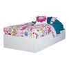 South Shore Fusion Twin Mates Bed (39") with 3 Drawers, Pure White