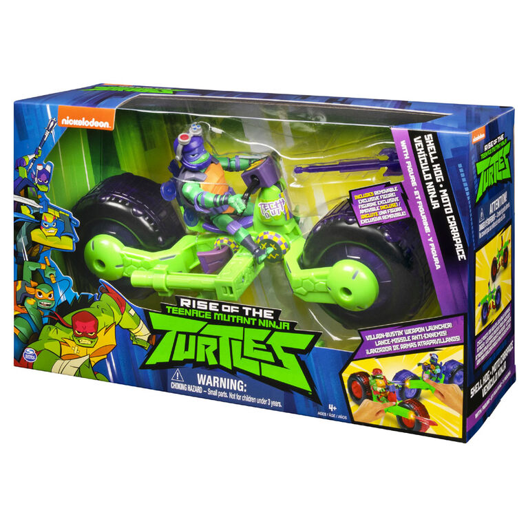 Rise of the Teenage Mutant Ninja Turtles - Moto carapace avec figurine articulée Donatello