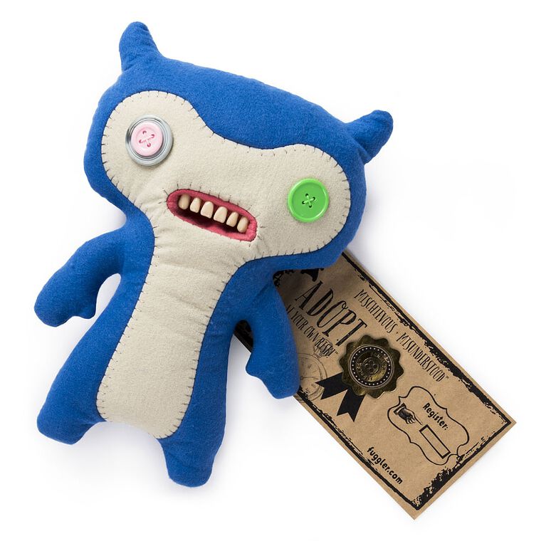 Fuggler - Funny Ugly Monster, 12" Lil' Demon (Blue) Deluxe Plush Creature with Teeth