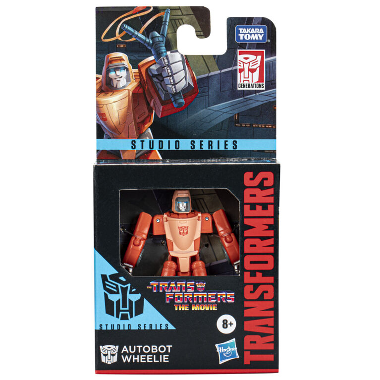 Transformers Toys Studio Series Core Class The Transformers: The Movie Autobot Wheelie Action Figure - 3.5-inch