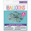 Glitter Clear Latex Balloons with Confetti 12"6 pieces - English Edition
