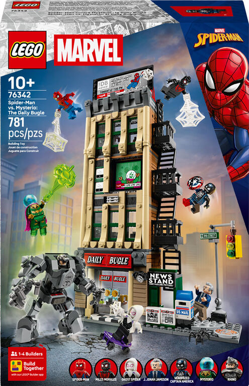 LEGO Marvel Spider-Man contre Mysterio : le Daily Bugle - Jouet de Construction de Jeu de Simulation de Superh&eacute;ros - 76342