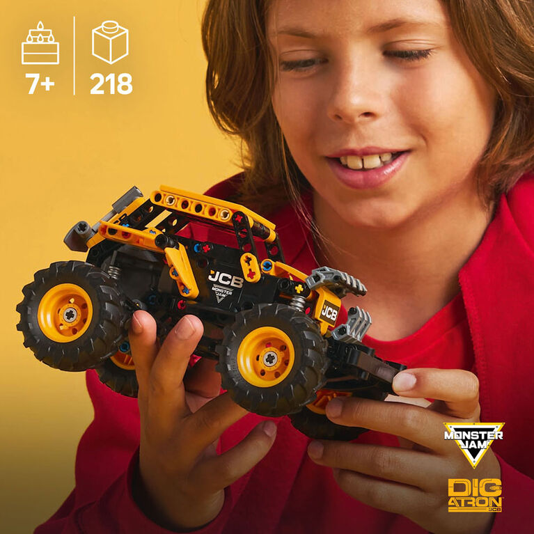 LEGO Technic Monster Jam DIGatron Pull-Back Monster Truck Toy - Building Toy for Kids, Boys and Girls -  42199