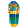 Blue Wave - Flotteur gonflable de 1,8 m (71 po) en forme de sandale de plage à bandes colorées