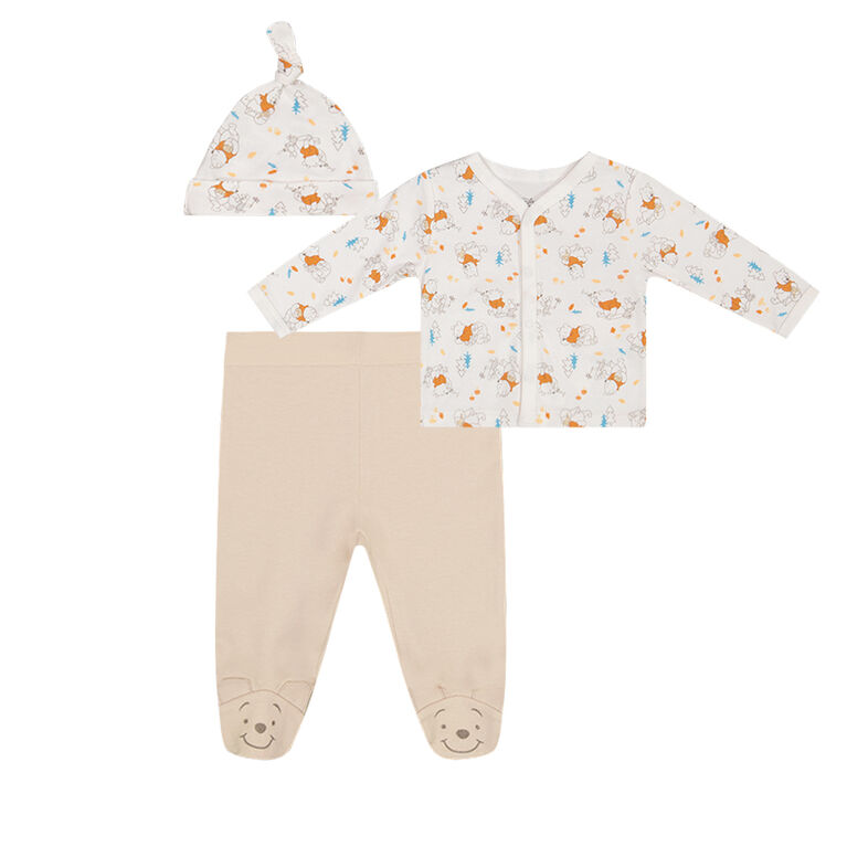 Winnie The Pooh Cardigan Set Tan