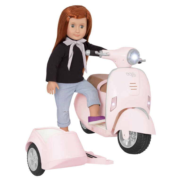 Our Generation, OG Ride Along Scooter with Side Car for 18-inch Dolls