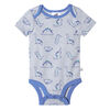 Lot de quatre maillots biologiques Onesies à manches courtes pour nouveau-né garçon – Petit Dino nouveau-né