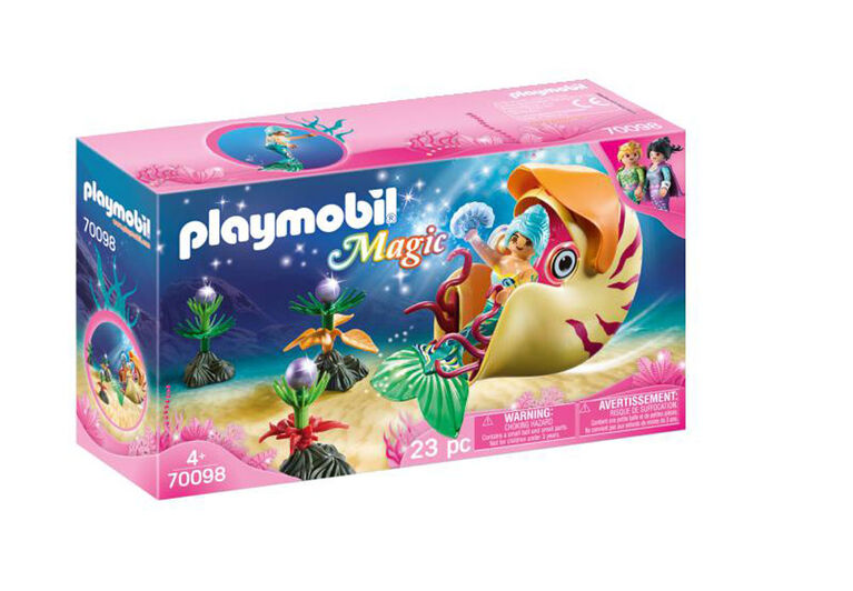Playmobil Mermaid With Sea Snail Gondola 70098