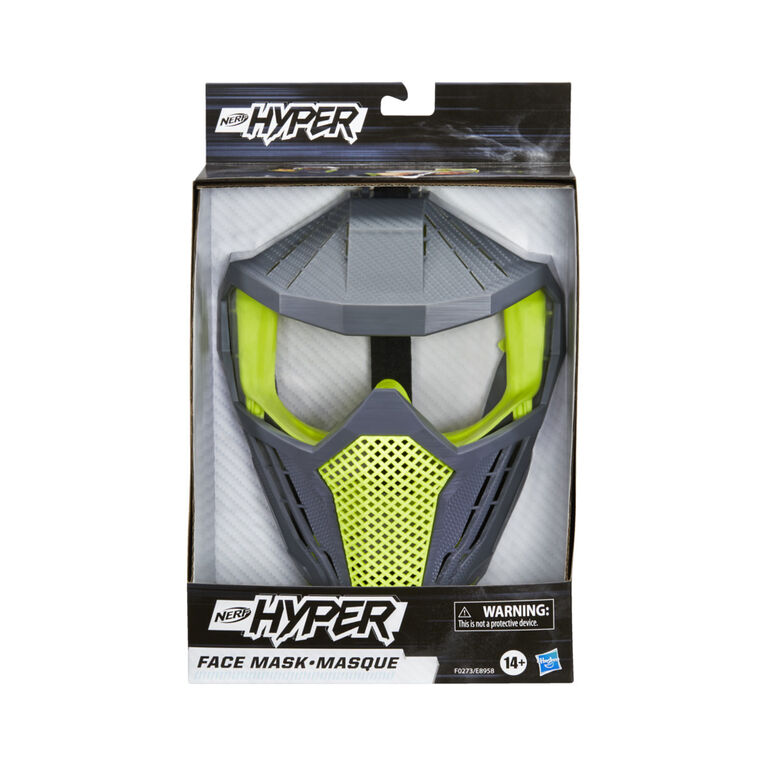 Nerf Hyper Face Mask - Breathable Design, Adjustable Head Strap, Green Team Color