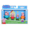 Peppa Pig, Peppa à l'aventure, Peppa et sa famille, jouet à 4 figurines de la famille Pig