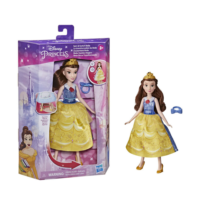 Disney Princess Spin and Switch Belle, Quick Change Fashion Doll