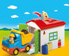 Playmobil 1.2.3. Ouvrier avec camion et garage 70184