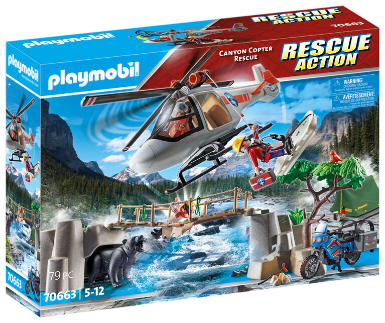 Playmobil - Unité de secouristes avec hélicoptère