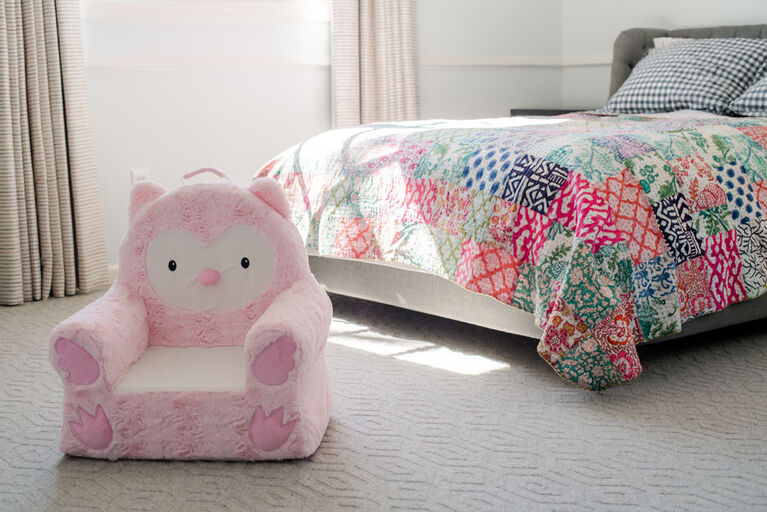 Soft Landing Sweet Seats -  Pink Owl Character Chair