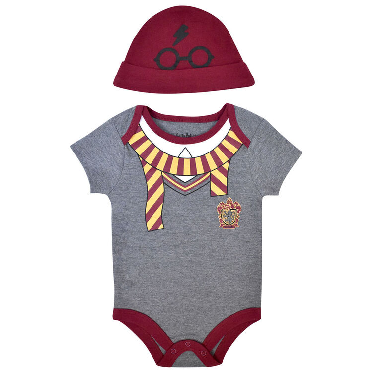 Warner's Harry Potter Bodysuit with hat - Grey, Newborn-0 Months