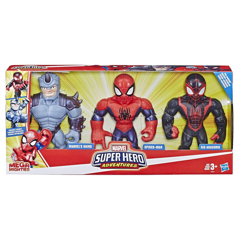 Playskool Heroes Mega Mighties Marvel Super Hero Adventures - Trio de figurines Web Warriors