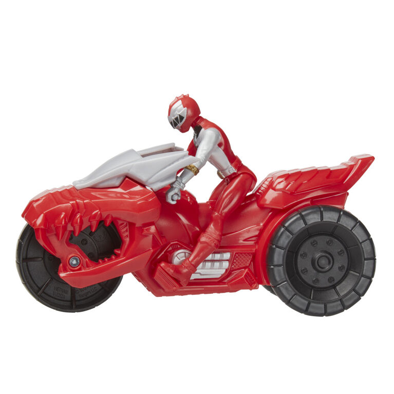 Power Rangers Dino Fury Rip N Go T-Rex Battle Rider and Dino Fury Red Ranger