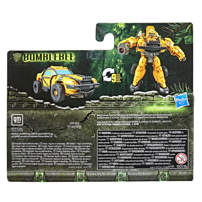 Transformers: Rise of the Beasts Movie, Beast Alliance, Battle Changers Bumblebee Action Figurep, 4.5 inch