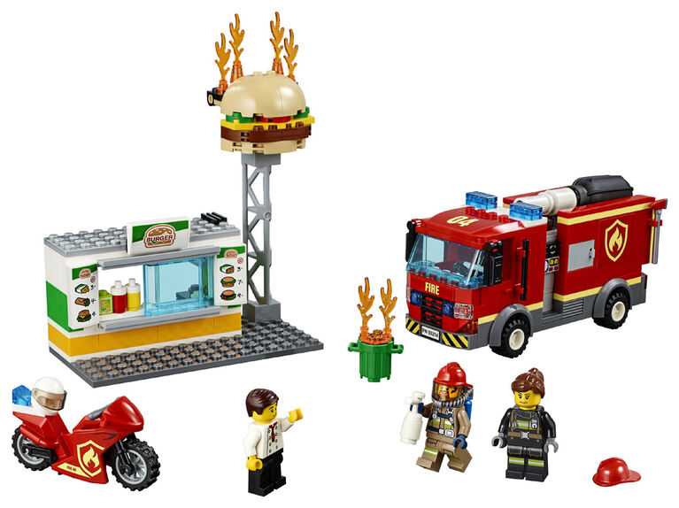 LEGO City Fire Burger Bar Fire Rescue 60214 (327 pieces)