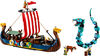 LEGO Creator 3-en-1 Le bateau viking et le serpent de Midgard 31132 Ensemble de construction (1 192 pièces)