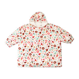 Jesse & Lulu Lounge Oversized Hooded Blanket: White Bakeshop  L/XL