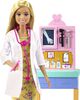 Coffret de jeu ​Barbie Pédiatre, poupée blonde