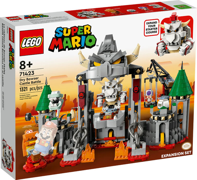 LEGO Super Mario Dry Bowser Castle Battle Expansion Set 71423 (1,321 Pieces)