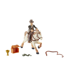 Indiana Jones Worlds of Adventure Indiana Jones with Horse Toy, 2.5 Inch Action Figure, Indiana Jones Toys