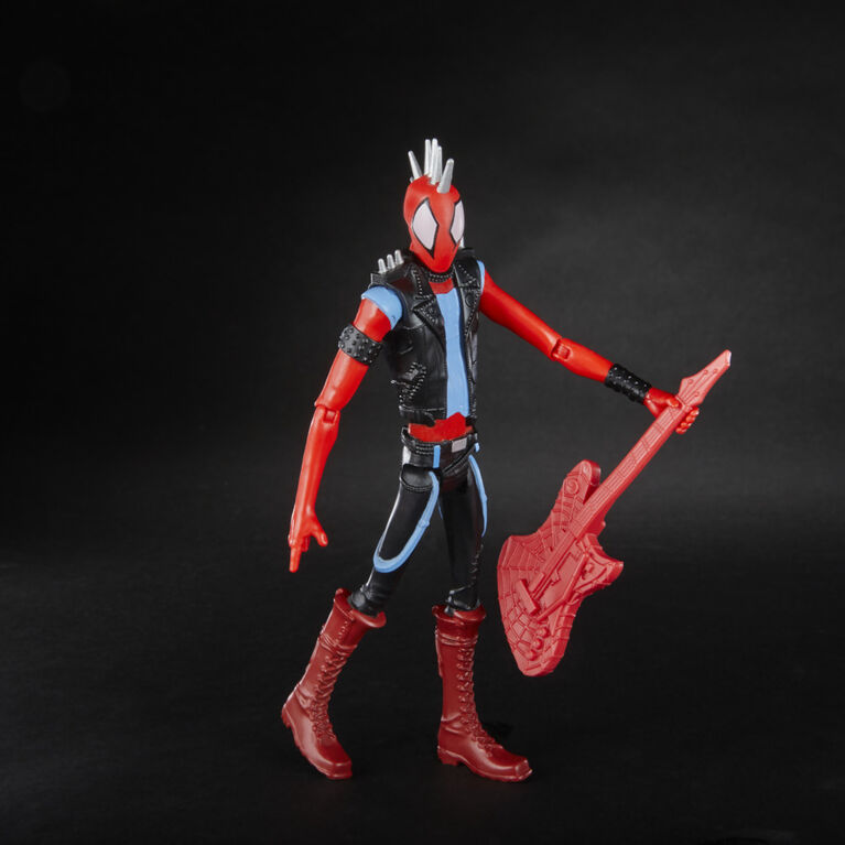 Marvel Spider-Man: Across the Spider-Verse Spider-Punk Toy, 6-Inch-Scale Action Figure with Accessory, Toy for Kids Ages 4 and Up