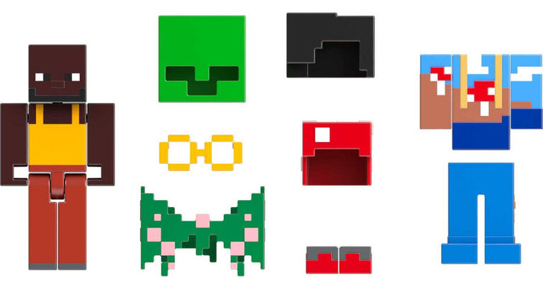 Minecraft Creator Series Bell Bottoms + Mushroom Hat Figures