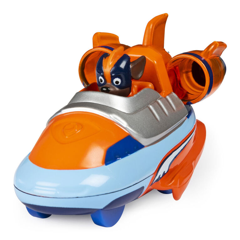 PAW Patrol, True Metal Mighty Zuma Super PAWs Collectible Die-Cast Vehicle, Mighty Series 1:55 Scale
