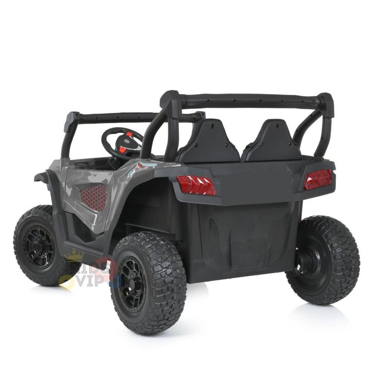 KIDSVIP 2-Seater 24V Adventure Buggy Kids' 4X4 Ride-On UTV w/ RC - Grey