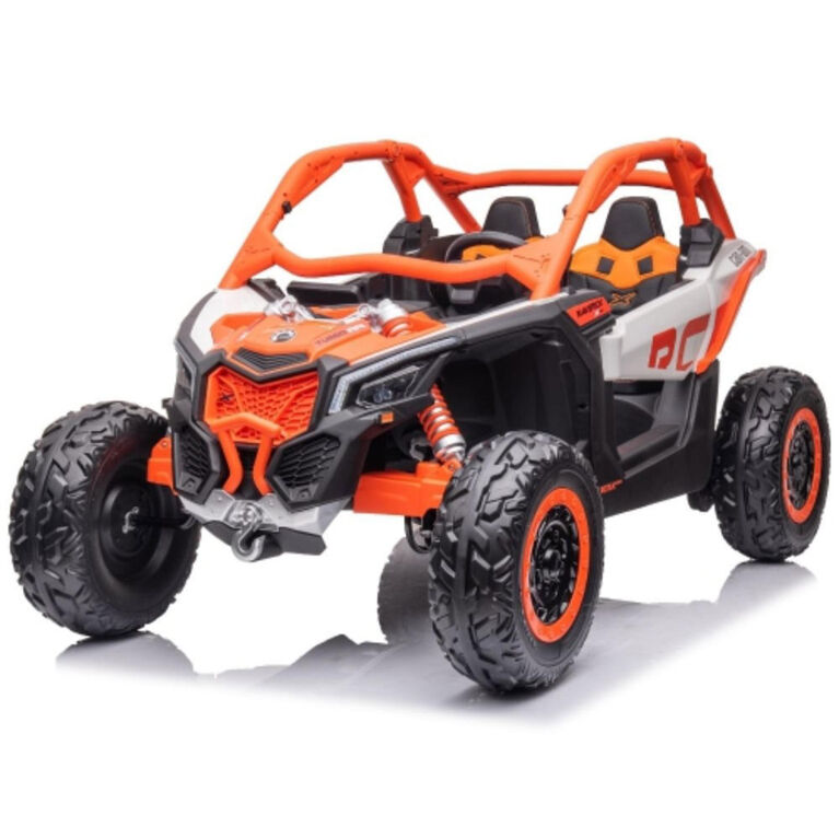 KIDSVIP Can-Am Maverick 2X24V Kids' & Toddlers' 4X4 Ride-On UTV Buggy w/ RC - Orange