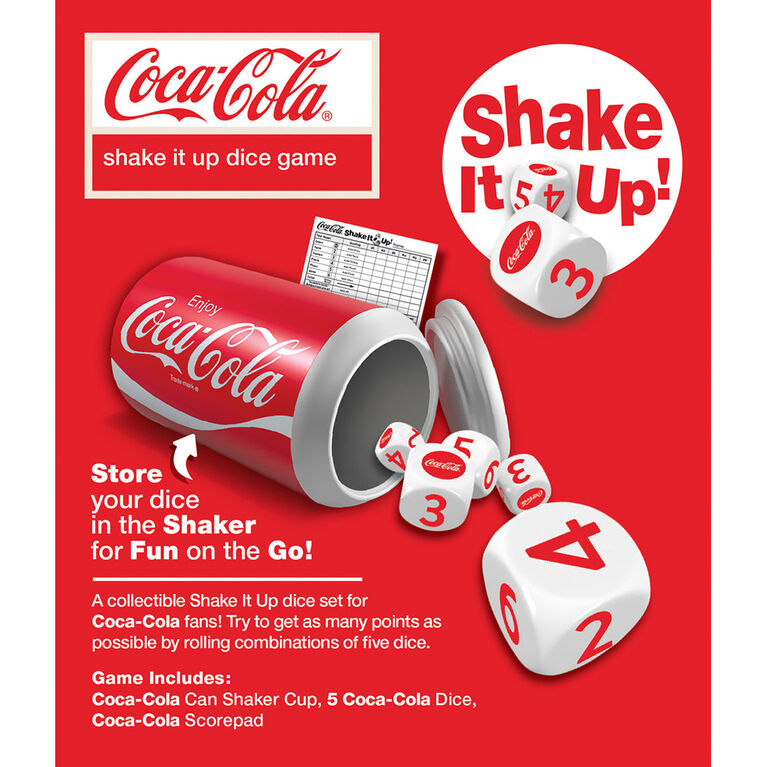 Masterpieces Puzzle Company Coca-Cola Shake it Up! Travel Dice Board Game - English Edition