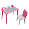 Pink/White Wood Activity Table and Chair