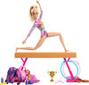 Barbie Gymnastics Playset with Blonde Fashion Doll, Balance Beam, 10+ Accessories & Flip Feature