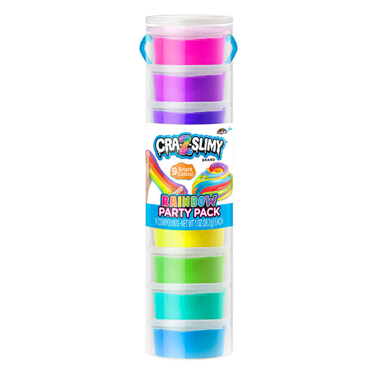 CRA-Z-SLIMY RAINBOW PARTY PACK TUBE 9CT